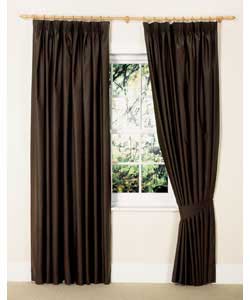 Everyday Pencil Pleat Espresso Curtains - 46 x