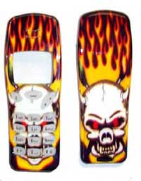 Nokia 3210 Fiery Skull Fascia