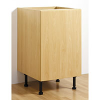 Non-Branded 400mm Highline Base Unit Linea Beech