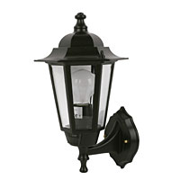 Non-Branded 6-Panel Coach 60W Black Lantern Wall Light PIR