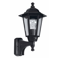 Non-Branded 6-Panel Coach Black Lantern Wall Light PIR Photocell