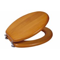 Non-Branded Antique Pine Solid Wood Toilet Seat