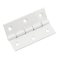 Butt Hinge White Powder Coated 75mm 1Pr