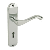 Eclipse Cadenza Lock Door Handle Satin Chrome