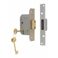 Non-Branded ERA 5 Lever Deadlock Satin 2.5andquot;