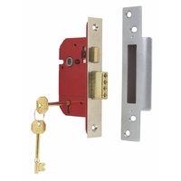 Non-Branded ERA BS 5 Lever Sashlock Satin 2.5andquot;