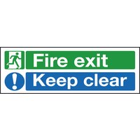 Fire Exit Keep Clear Sign