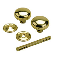 Mortice Knob Polished Brass 50mm