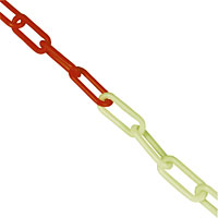 Photoluminesent Plastic Hazard Chain Red and Yellow