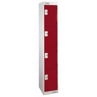 Security Locker 4 Door Red