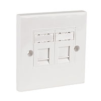 Non-Branded TWIN KEYSTONE JACK FACEPLATE