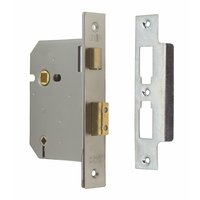 Non-Branded Union 77.5mm Bathroom Mortice Lock Satin Chrome 3