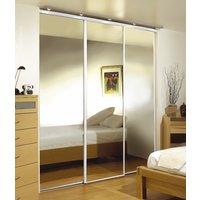 Wardrobe set white frame mirror panel 2331 x