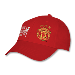 2008 Man Utd European Champions Cap - Red