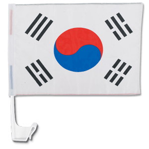 South Korea Car Flag