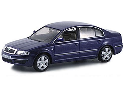 Skoda Superb (2004) in Dark Blue (1:43 scale)