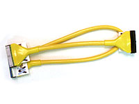 Round 90cm IDE ATA133 3 Head Cable Yellow