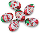 Gift Bag of Foiled, Milk Chocolate Santa eggs