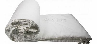 Jiji bed bumper white - grey stars `One size