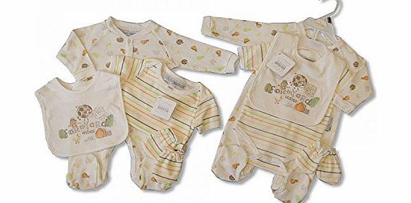 Nursery Time 4 Piece Baby Cotton Gift Set Newborn - Farm Yard Friends