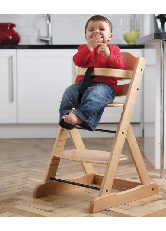 OBaby Megan Wooden Highchair-Natural