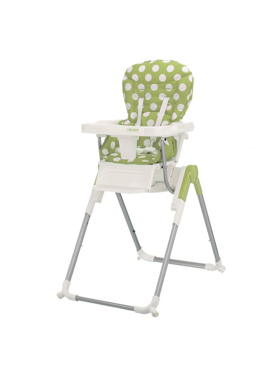 O Baby OBaby Nanofold Hi Lo Highchair-Dotty Lime (New