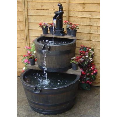 Aigen Oak Barrel Water Feature (small)