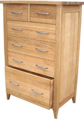 OAK CHEST  4 PLUS 2