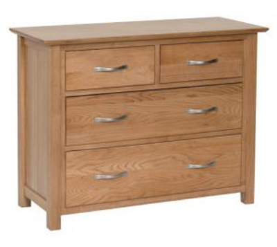 oak CHEST OF DRAWERS 2 PLUS 2 NEW OAK DEVONSHIRE