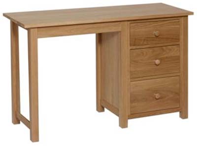 oak DRESSING TABLE SGL PED DEVONSHIRE