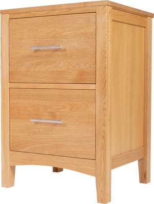 oak FILING CABINET 2 DRAWER PRESTIGE