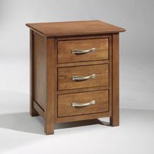 French Dark Oak Bedside Cabinet