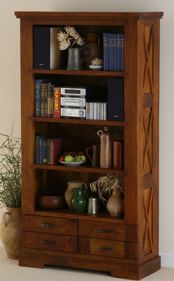 Corsica Brown Teak Mango Bookcase