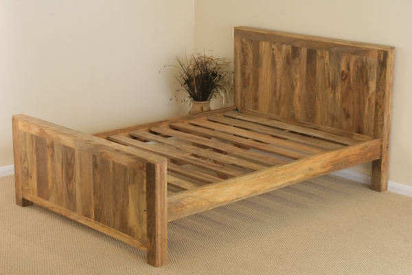 Oak Furniture Land Mantis Light Solid Mango Double Bed