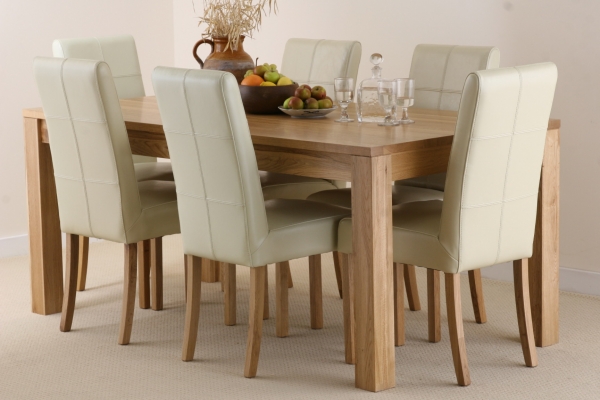 Oakdale Solid Oak 6 Dining Set with 6