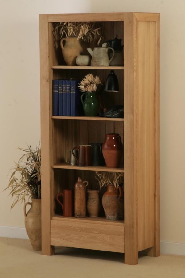 Pablo Solid Oak 1 Drawer Bookcase