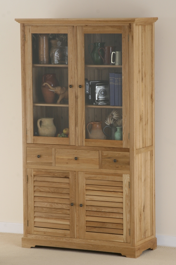 Seattle Solid Oak Tall Display Unit