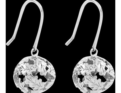 Swept Away Silver Ball Drop Earrings OFJ024-R