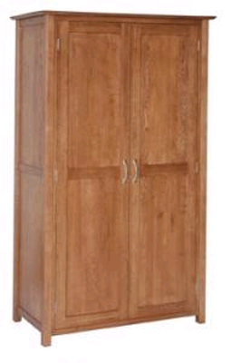 WARDROBE LADIES 2 DOOR FULL HANGING NEW OAK