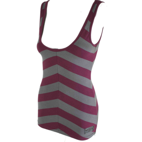 Ladies Oakley Chevron Stripe Tank Top 481 Wine