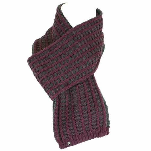 Ladies Oakley Chunky Knit Scarf 481 Wine