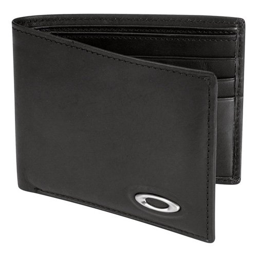 Oakley Mens Oakley Small Leather Wallet Black