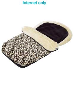 obaby Animal Print Footmuff - Cream and Brown