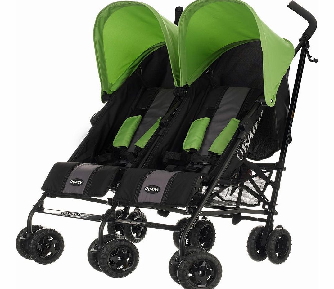 Apollo Twin Stroller Black Lime 2014