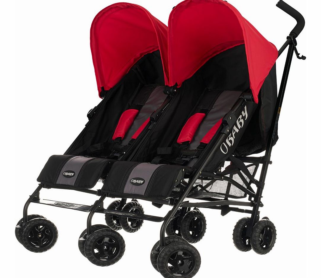 Apollo Twin Stroller Black Red 2014