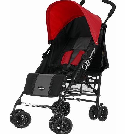 Obaby Atlas Stroller Black with Red Hood