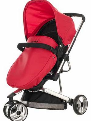 Chase 3 Wheeler Pramette - Black and Red