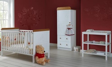 OBaby Winnie the Pooh 3 Piece White Room Set