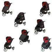 XI Tandem Pushchair, Sport Red