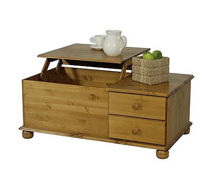 Wokingham Solid Pine Pop-up Coffee Table